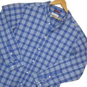 Columbia Men's Long Sleeve Button-Up Shirt Size XL Blue & White Plaid